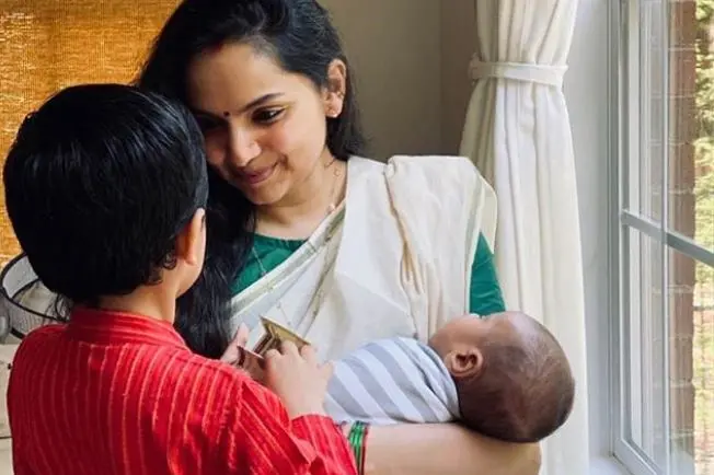Samvritha shares first pic with newborn son, says her family is safe in US