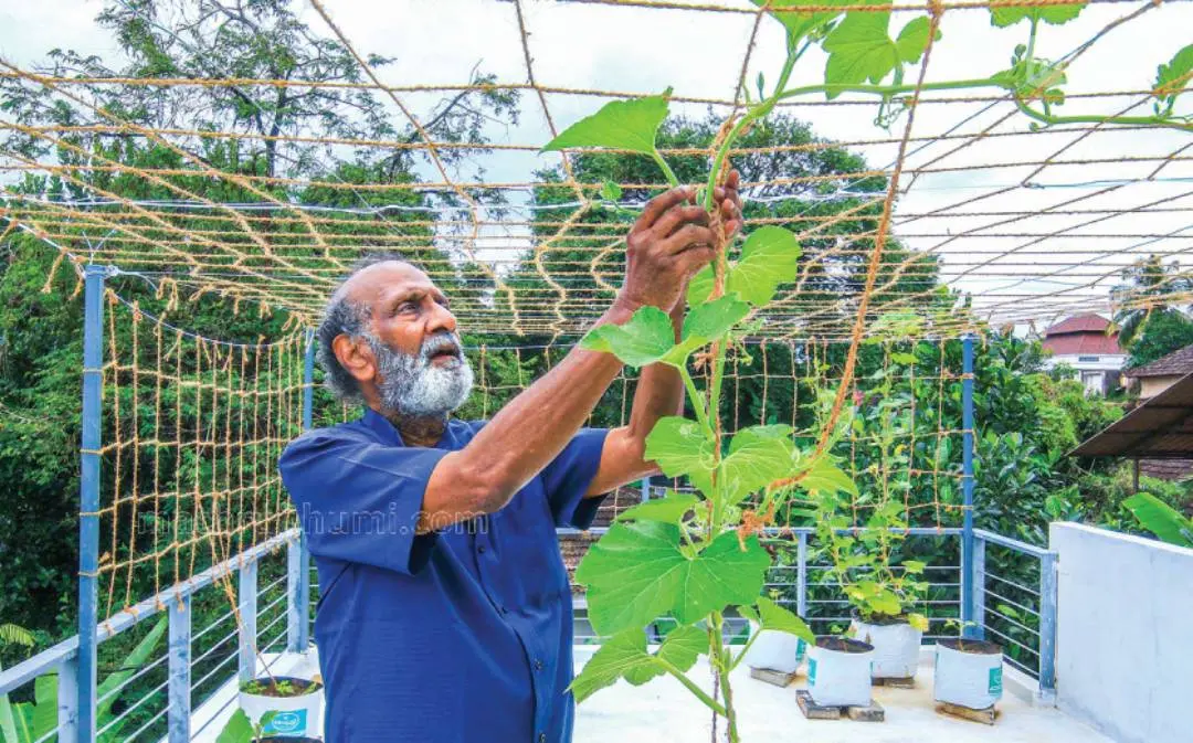 TG Ravi in his farm