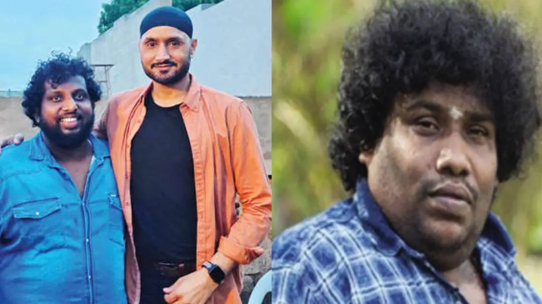 Jenson with Harbhajan Singh (L), Yogi Babu