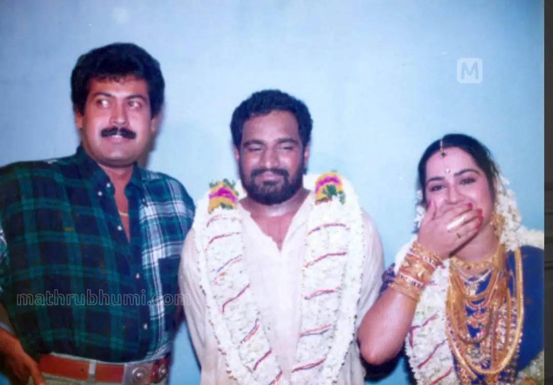 Manoj K Jayan during Kalpana's wedding function