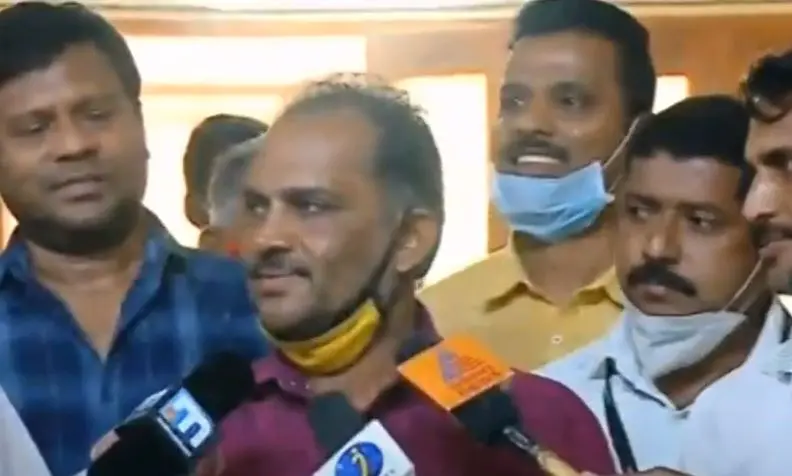 Sharafuddin speaks to the media | Screengrab: Mathrubhumi News