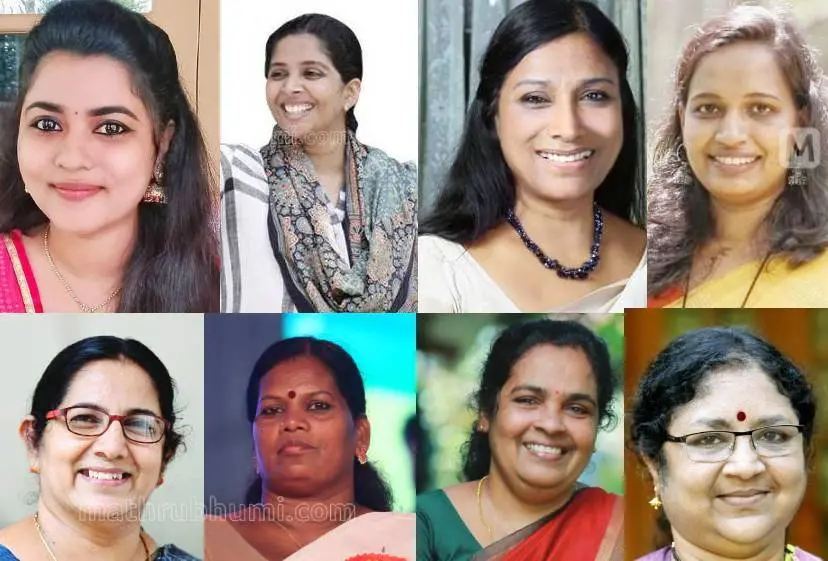 P Midhuna, Shelna Nishad, Daleema Jojo, P Jiji, Kannathil Jameela, K Santhakumari, OS Ambika, R Bindhu