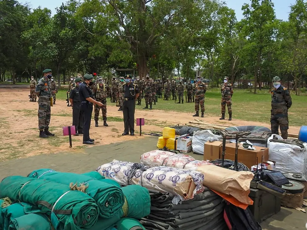 Indian Army's Eastern Command spearheads response for rescue and relief operations in West Bengal in preparations for Cyclone Yaas, which is likely to make landfall on May 26. |PTI Photo