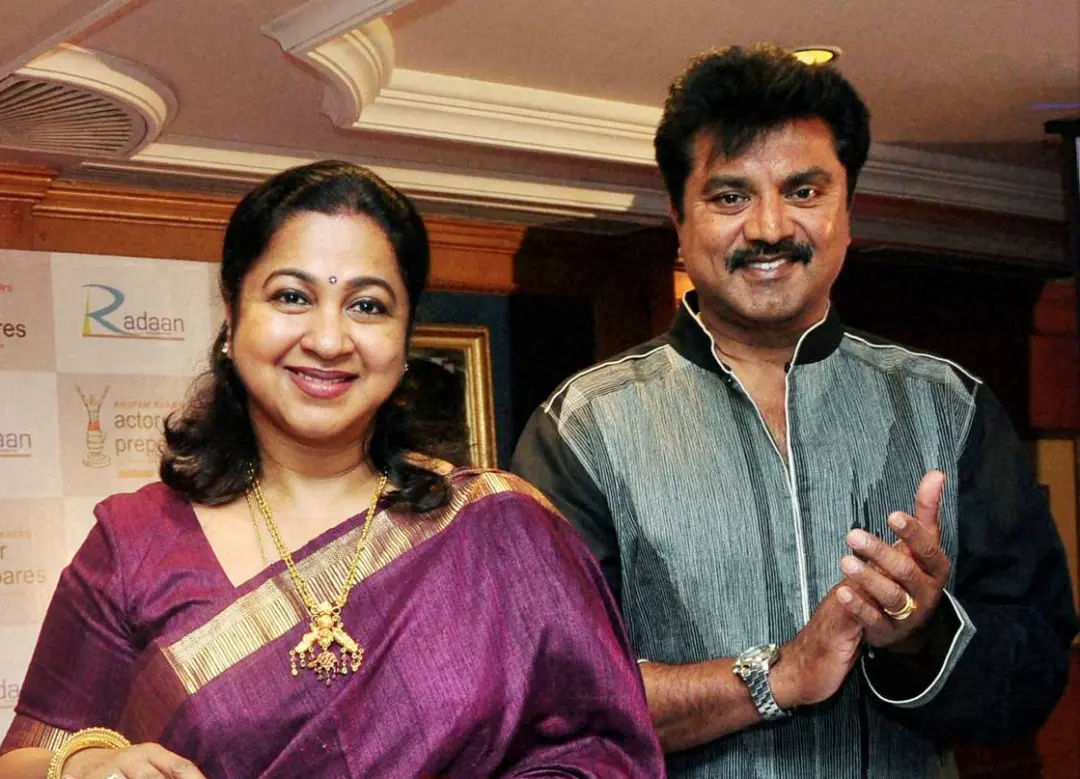 Radhikaa and Sarathkumar | File photo: PTI