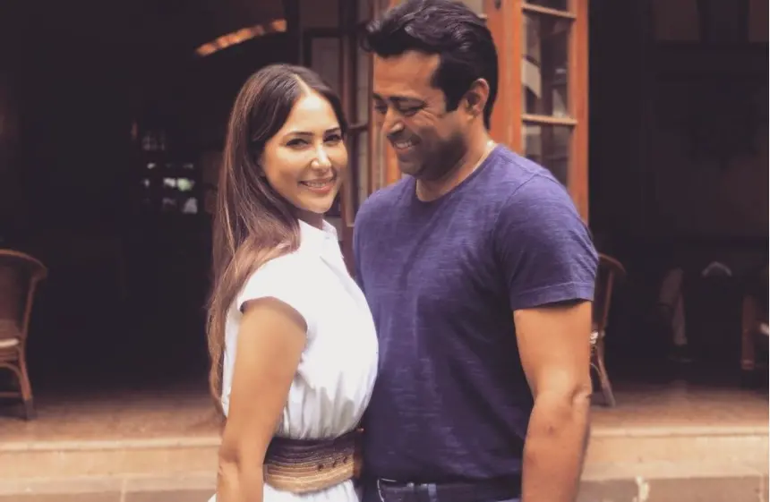 Kim Sharma and former tennis ace Leander Paes | Photo: Instagram|kimsharmaofficial|