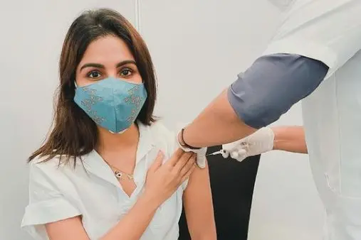 Samyuktha Menon gets first jab of COVID vaccine