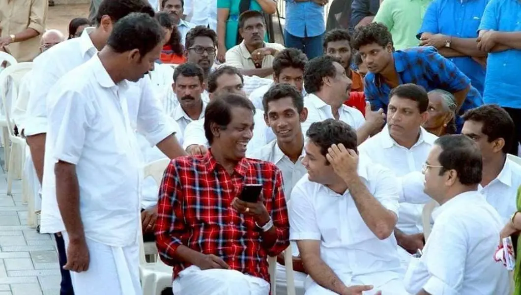 Hibi Eden with Salim Kumar | Photo: Facebook|HibiEden