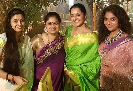 Samyuktha, Geetu, Manju and Poornima Photo: Instagram|poornimaindrajithofficial|
