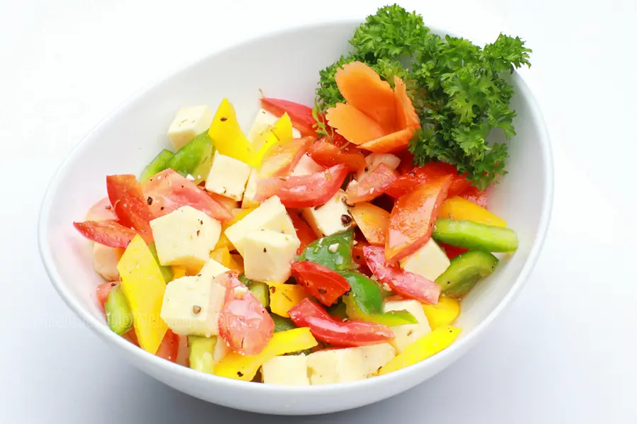 Grilled bell pepper salad - have this healthy, tasty salad variety