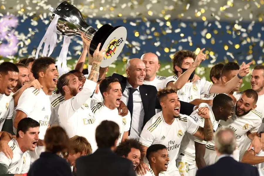 Benzema double helps Real Madrid secure 34th LaLiga title