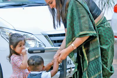 Finally, Collector Navjot Khosa meets little 'Navjot' after lockdown crisis comes to an end
