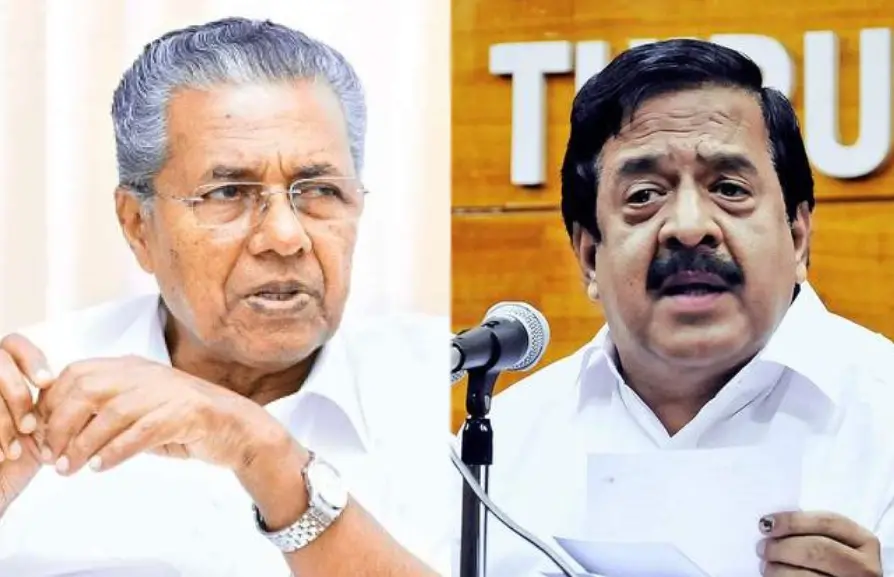 Pinarayi Vijayan and Ramesh Chennithala