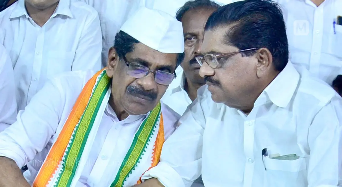Mullappally Ramachandran and Sudheeran | Photo: Arun Krishnankutty