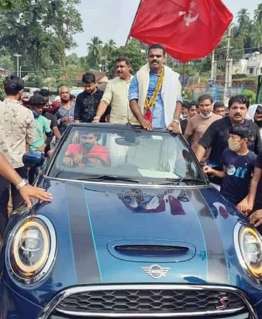 Karat Faisal celebrating his election victory | Photo: Mathrubhumi