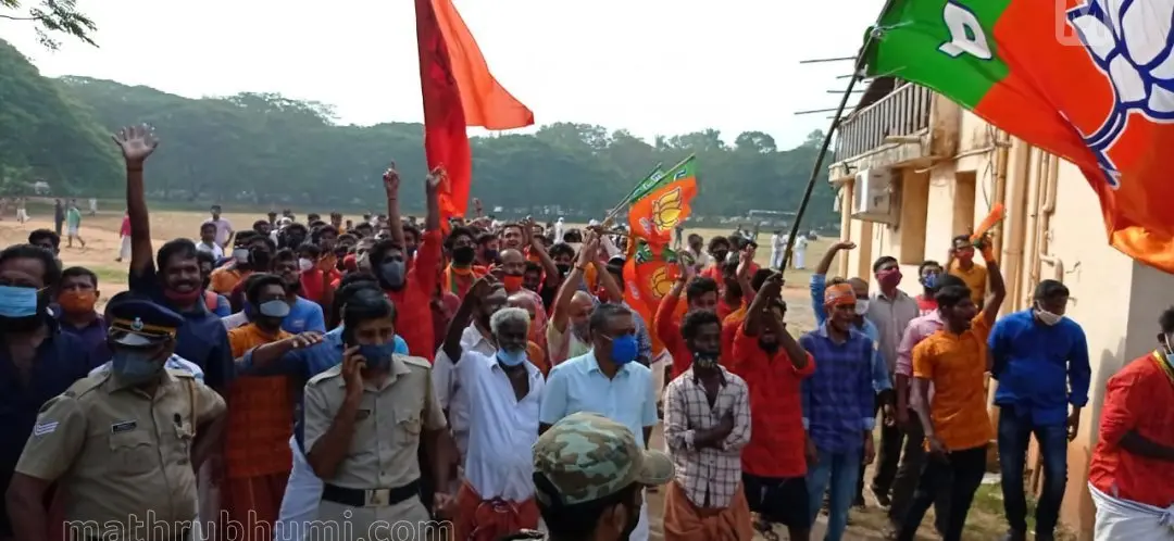 BJP activists celebrate victory | Photo: Ratheesh Pulickan
