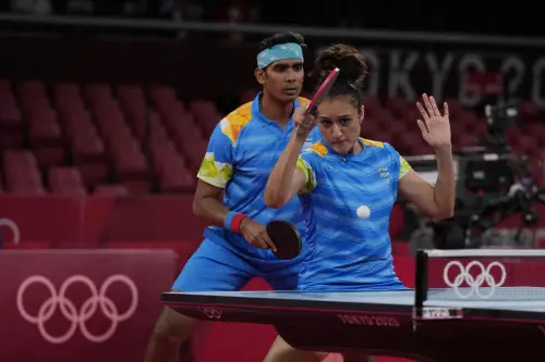 Kamal Achanta and Manika Batra I Photo: AP