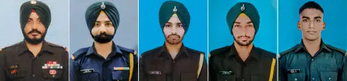 Nb Subedar Jaswinder Singh, Nk Mandeep Singh, Sep Gajjan Singh, Sep Saraj Singh and Sep Vaishakh H.