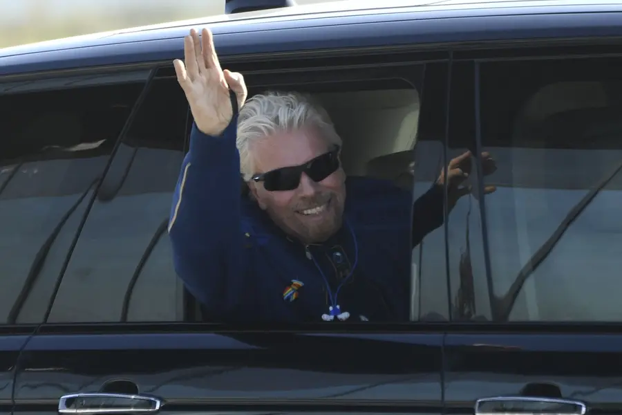 Richard Branson safely back to earth after touching edge of space