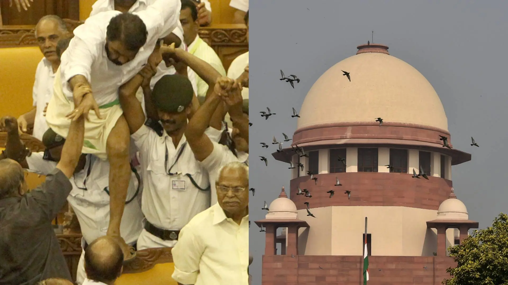 നിയമസഭയിലെ കയ്യാങ്കളിയില്നിന്ന്, സുപ്രീം കോടതി| Photo: Mathrubhmi Library, PTI