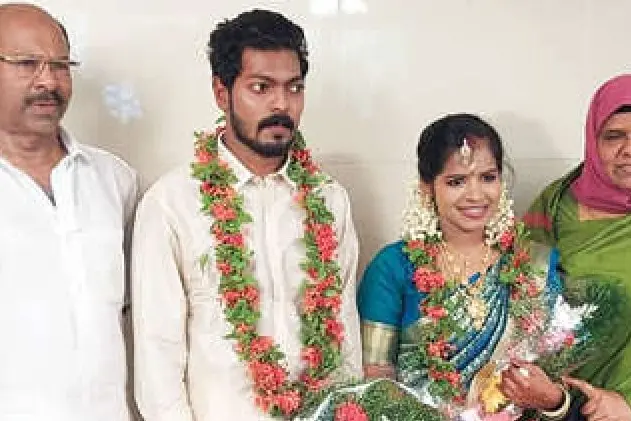Tamil girl brought up by Malayali family enters wedlock in Triprayar