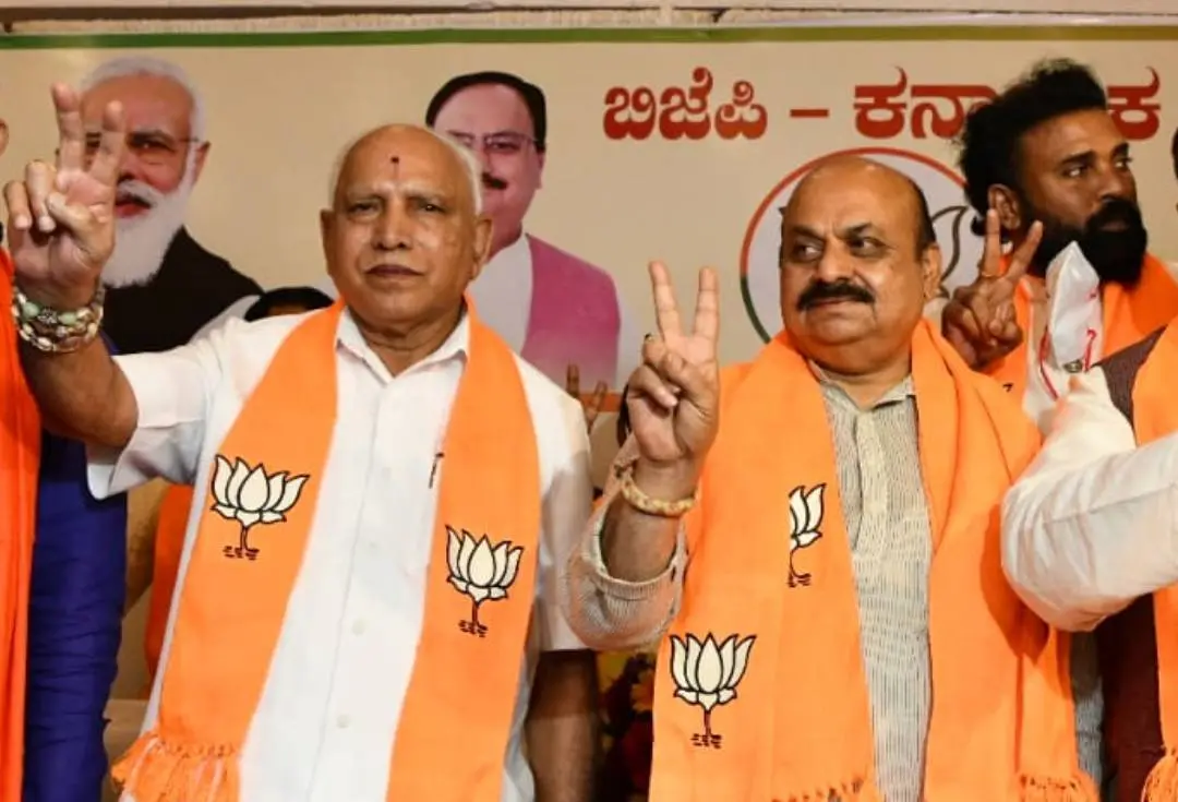 യെദ്യൂരപ്പയും ബസവരാജ് ബൊമ്മെയും | ഫോട്ടോ: twitter.com|BSYBJP|