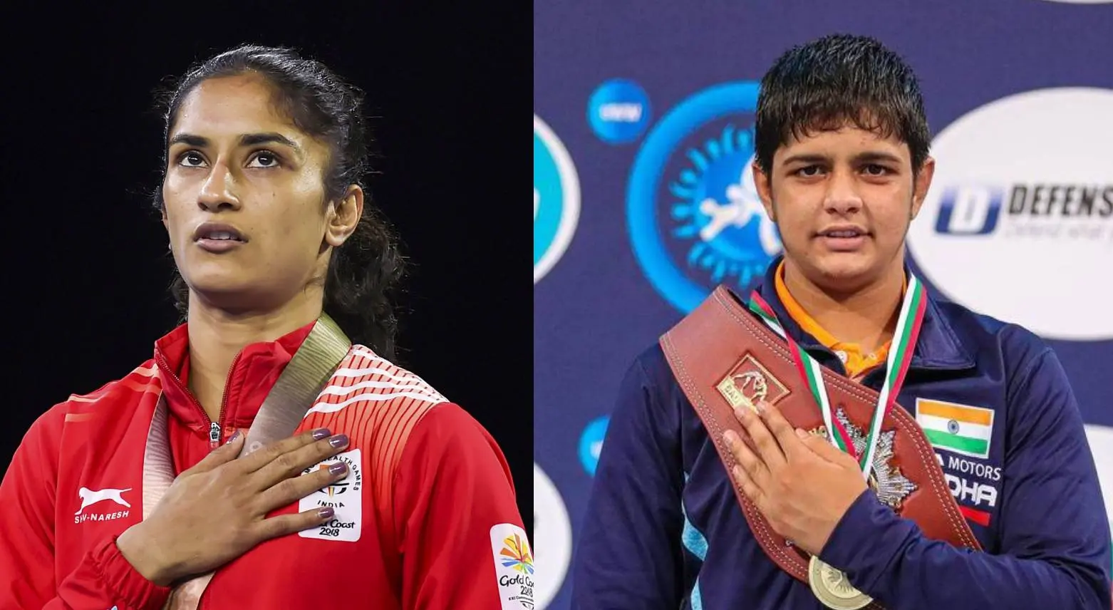 Vinesh Phogat and Sonam Malik| Photo: PTI|ANI