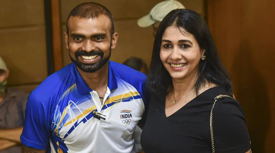 P R Sreejesh and Anju Bobby George | Photo: PTI