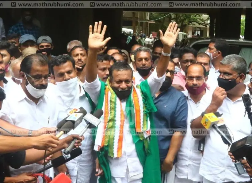 PK Ragesh after winning the election (Photo- Ridin Damu)