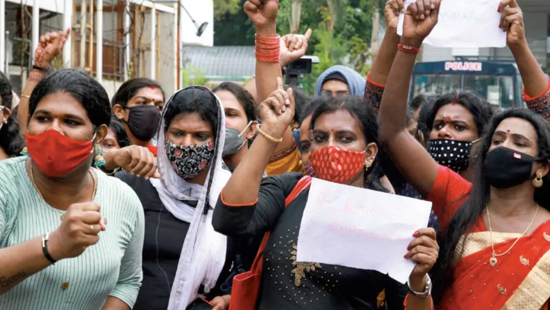 Protest led by transgender community in Kochi