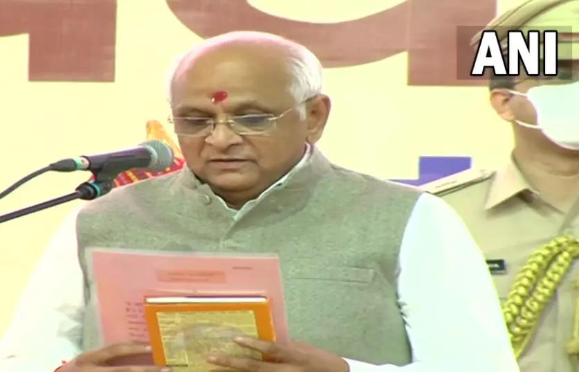 Bhupendra Patel takes oath as Gujarat CM| Photo:ANI