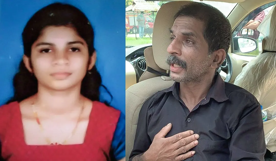 Late Anju (left), her father Shaji (right) - Photo: G Sivaprasad