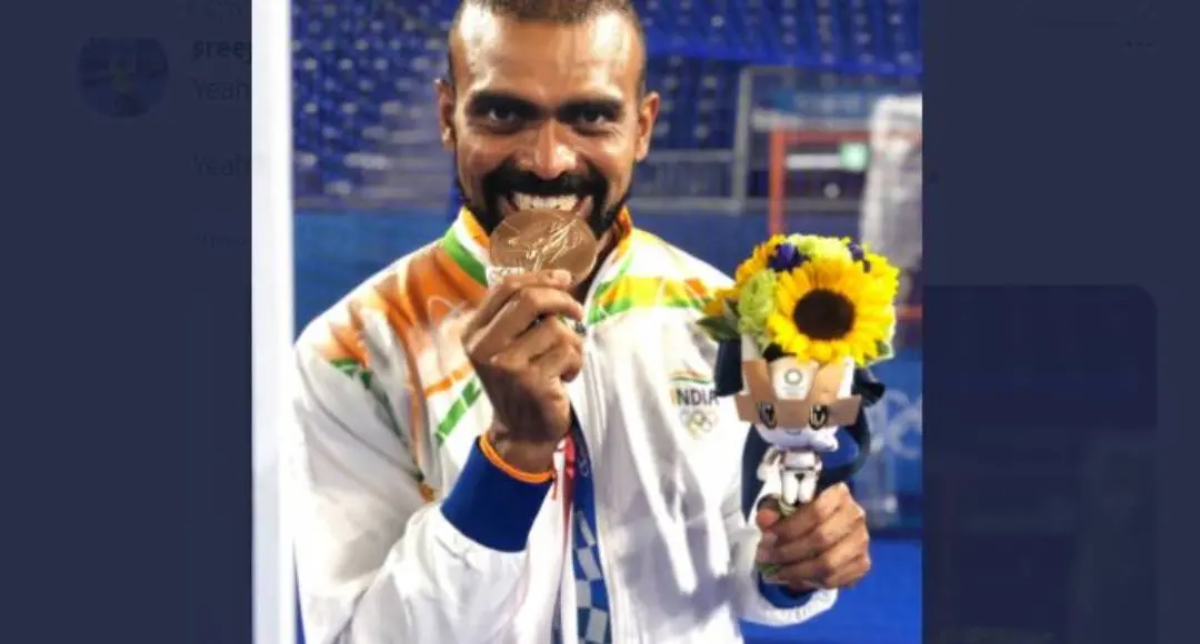 PR Sreejesh Photo: twitter| PR Sreejesh