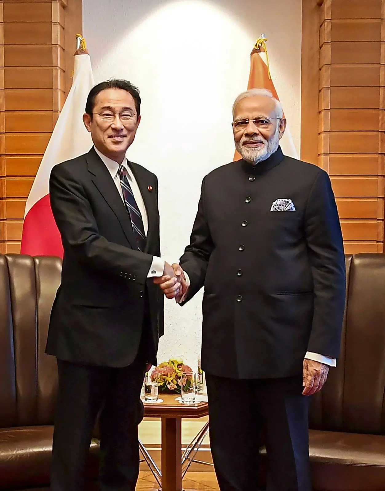 Fumio Kishida with Indian PM Modi| Photo:PTI|file