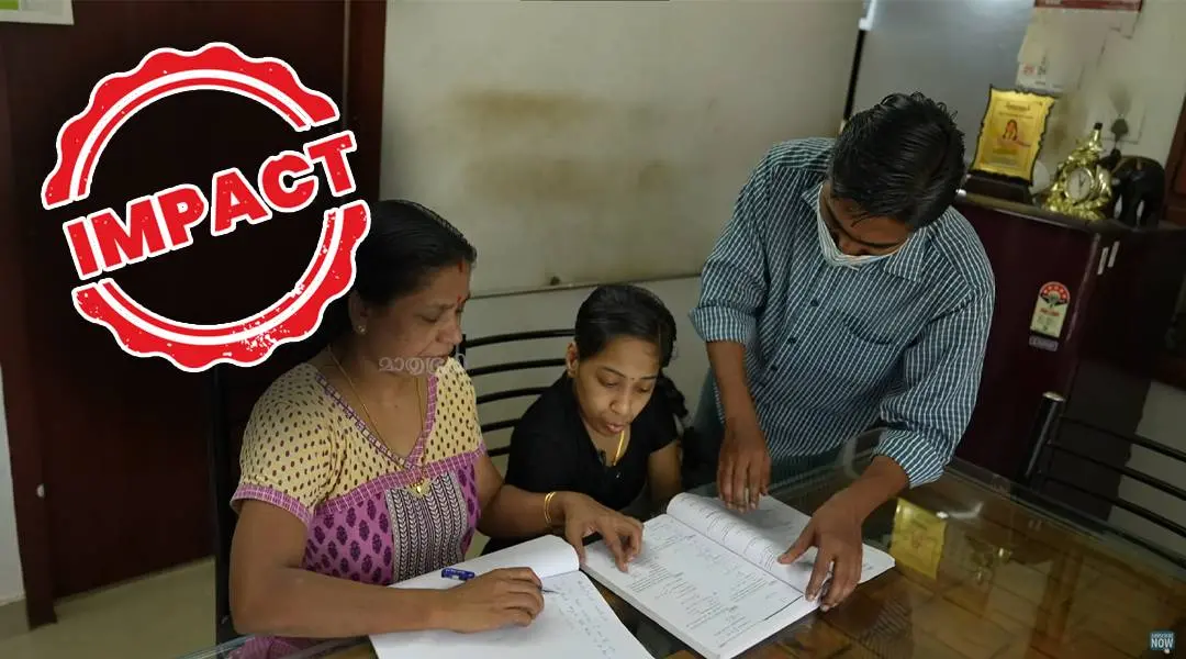 Arya Rajeev with her parents