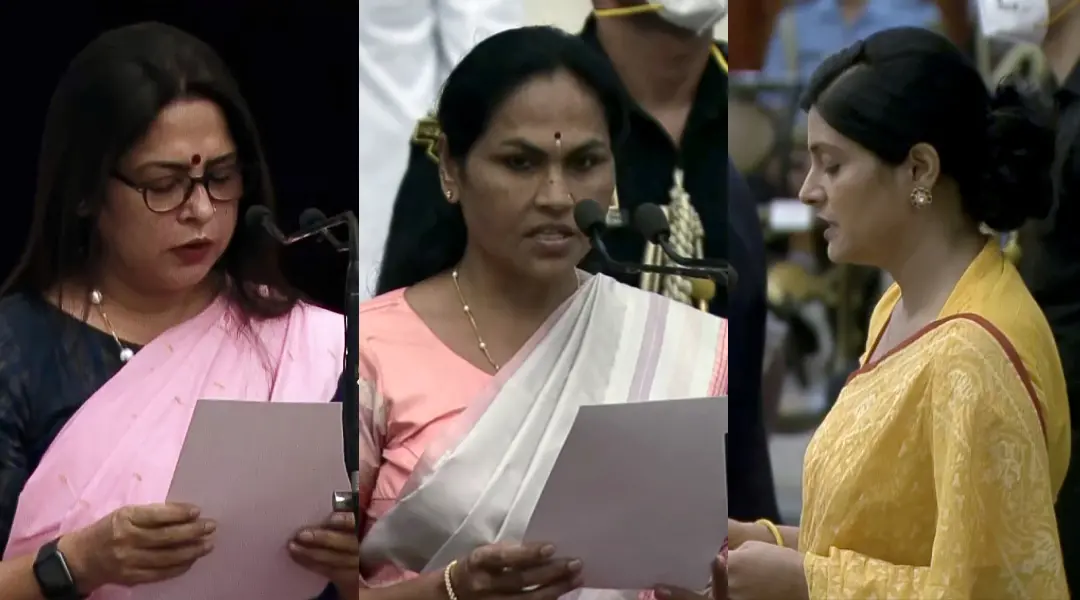 Meenakashi Lekhi, Shobha Karandlaje, Anupriya Singh Patel | Photo: ANI