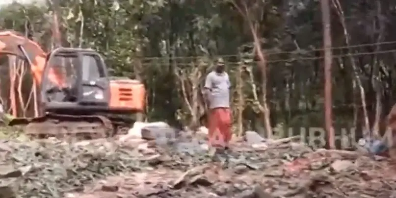 Place where the explosion took place | Screengrab: Mathrubhumi News