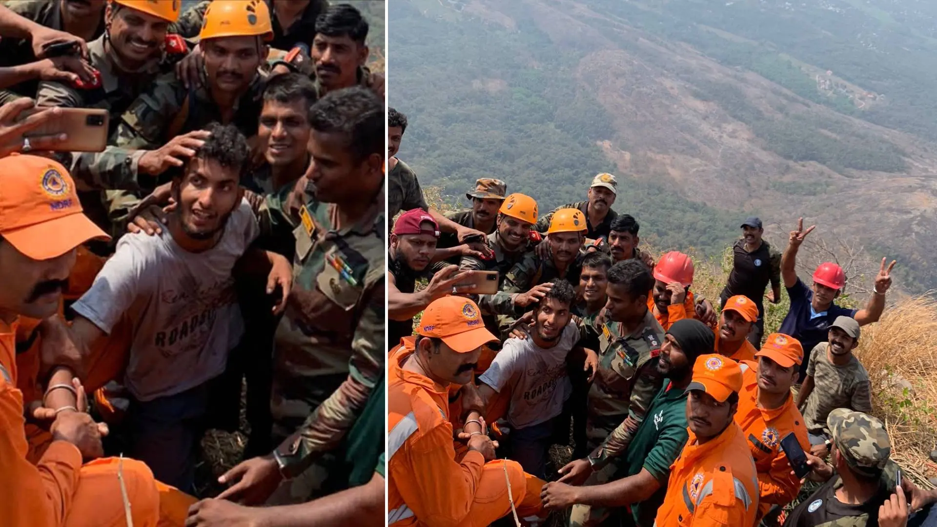 Babu with rescue team
