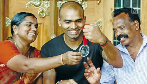Sreejesh with his family I File Photo I Mathrubhumi