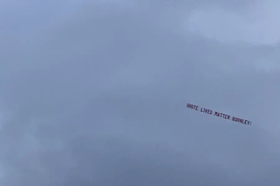 'White Lives Matter' banner flown above Etihad Stadium; Burnley slams fans