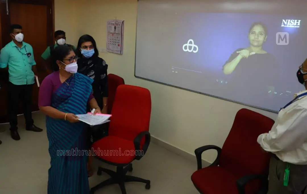 Minister Dr R Bindu releasing uniform sign language | Photo: Praveen Das M