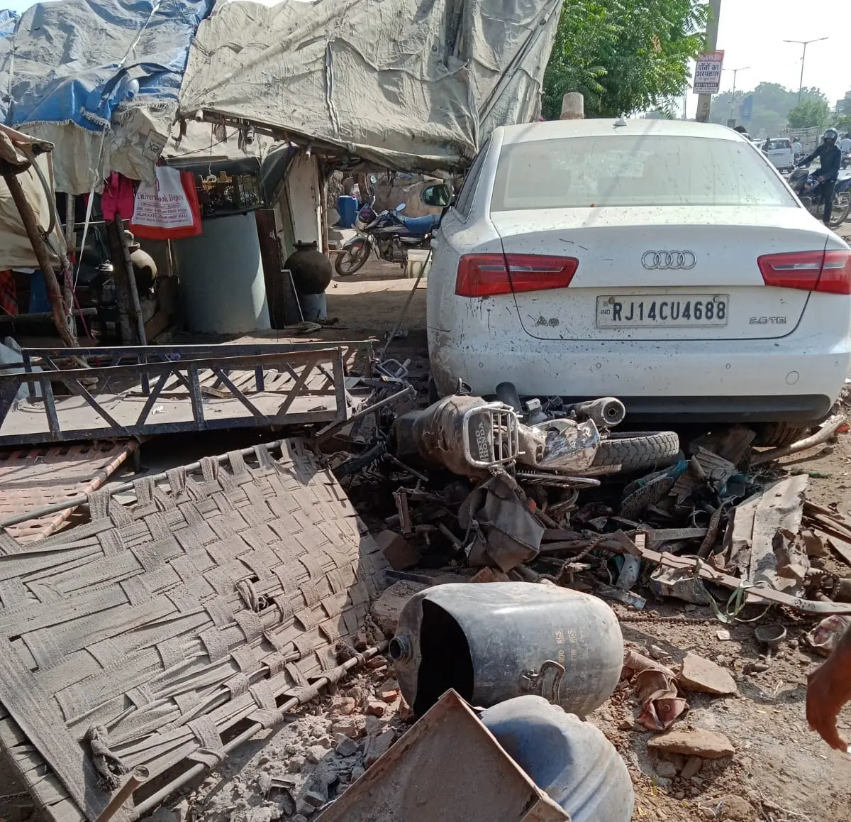 Audi car accident in Jodhpur | Photo: twitter.com|Rajendra_Gehlot