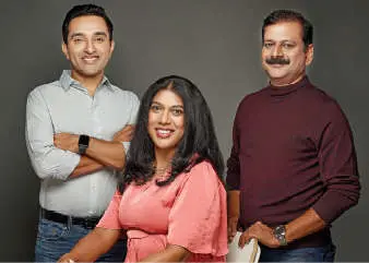 The CEO of Haber Vipin Raghavan, Co-founders Priya Venkat and PN Arjunan