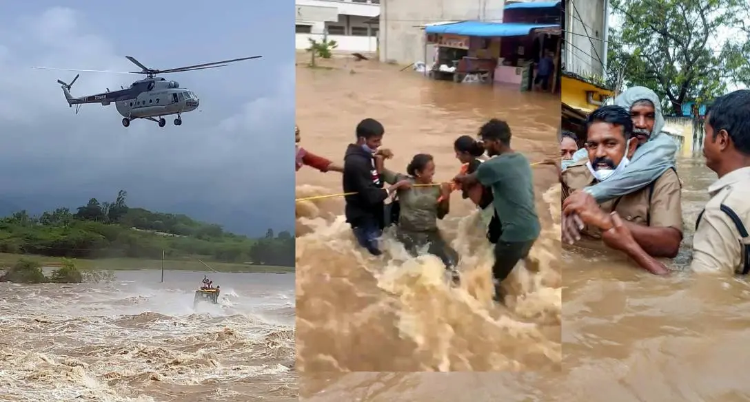 Andhra floods | Photo: PTI, ANI