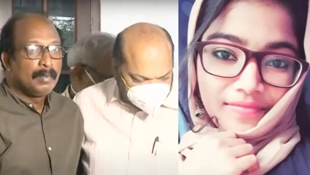 മൊഫിയ പര്വീണിന്റെ കുടുംബാംഗങ്ങളെ മന്ത്രി പി രാജീവ് കാണാനെത്തിയപ്പോള്