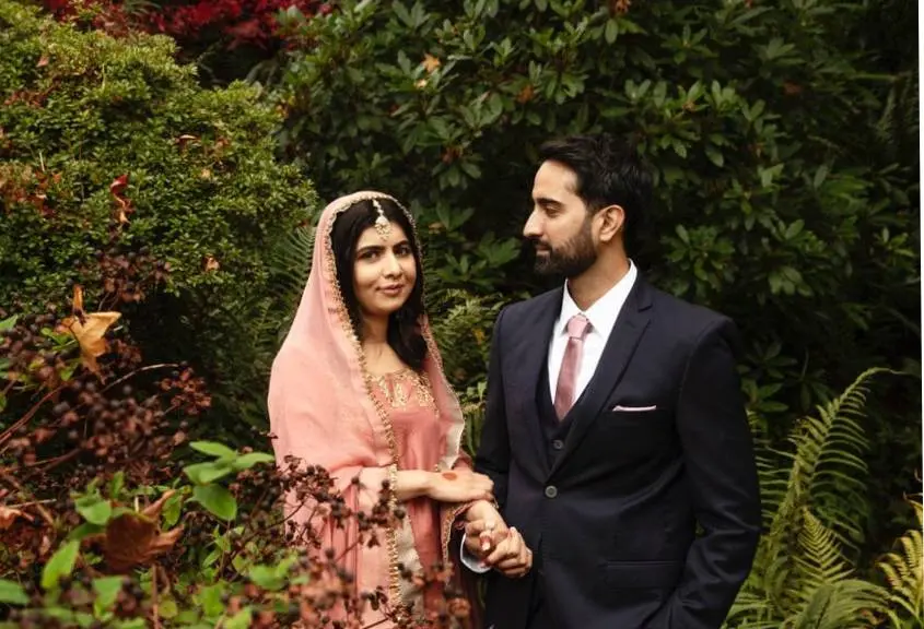 Malala Yousafzai and husband Asser Malik | Photo: Twitter @Malala
