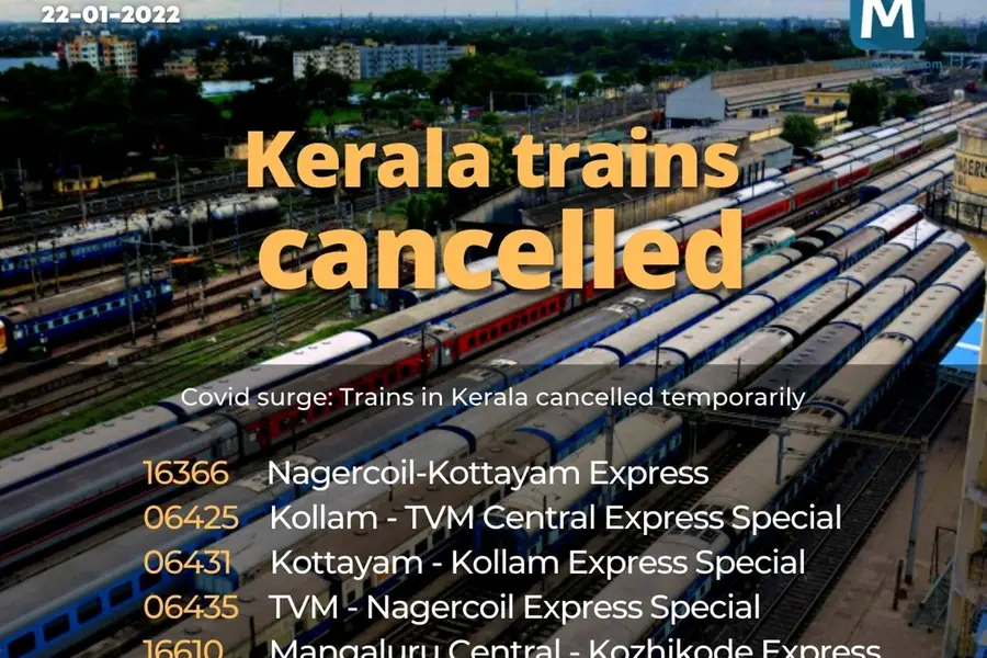 Covid spread: Selected Kerala trains cancelled
