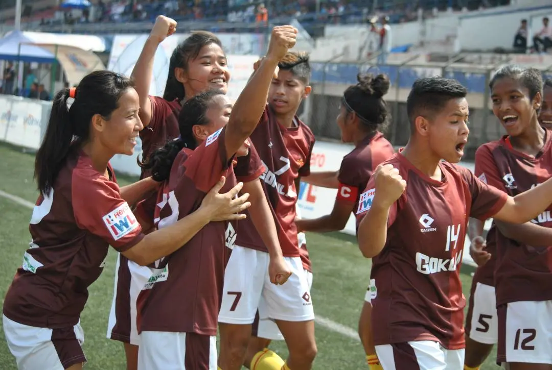 Gokulam Kerala FC players celebrating (Photo: Twitter?AIFF)