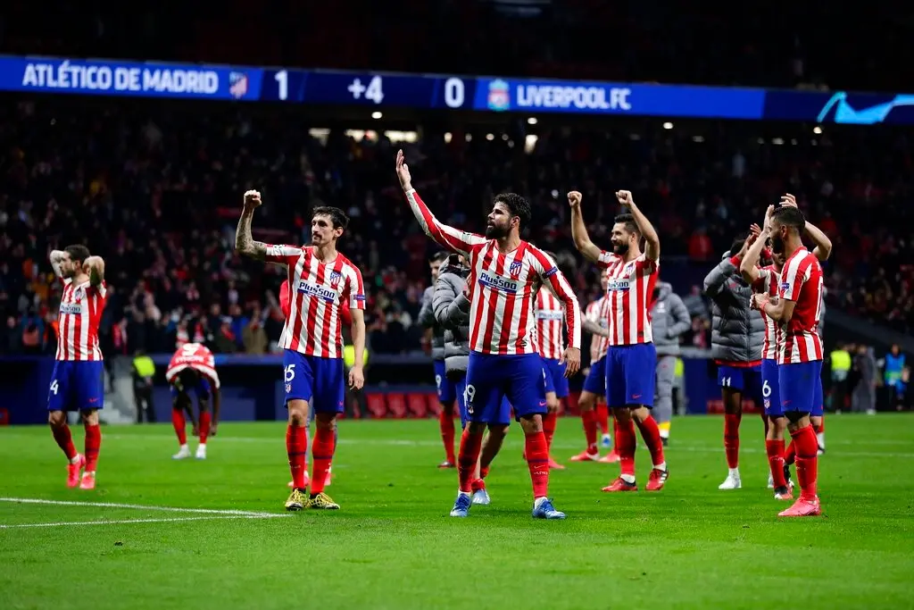 Atletico Madrid players celebrating (AP photo)