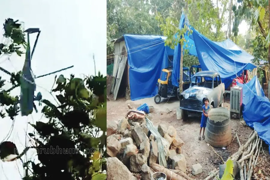 Low-flying chopper blows off workshop roof in Kottayam; causes Rs 25,000 loss to cancer patient