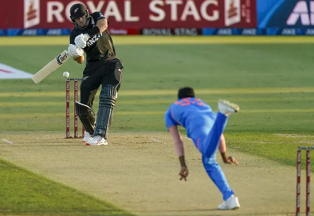 Martin Guptill in action against India. (Photo- PTI)